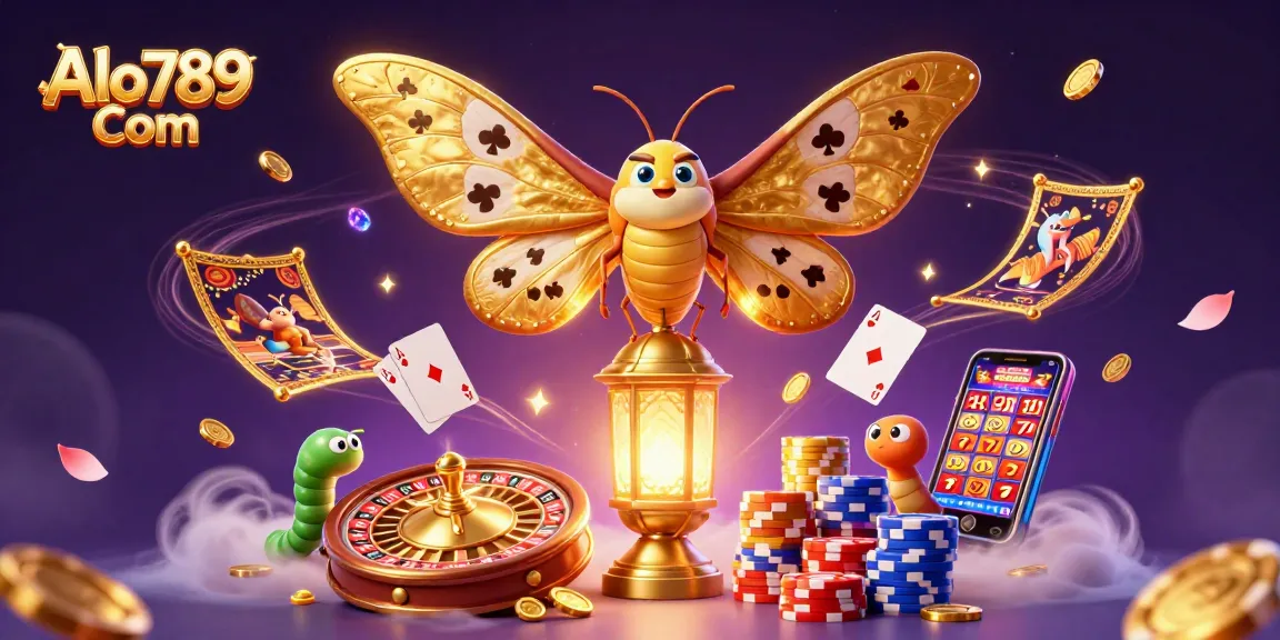 Experience thrilling gameplay at Alo789 Com with mesmerizing digital illustrations of casino elements.