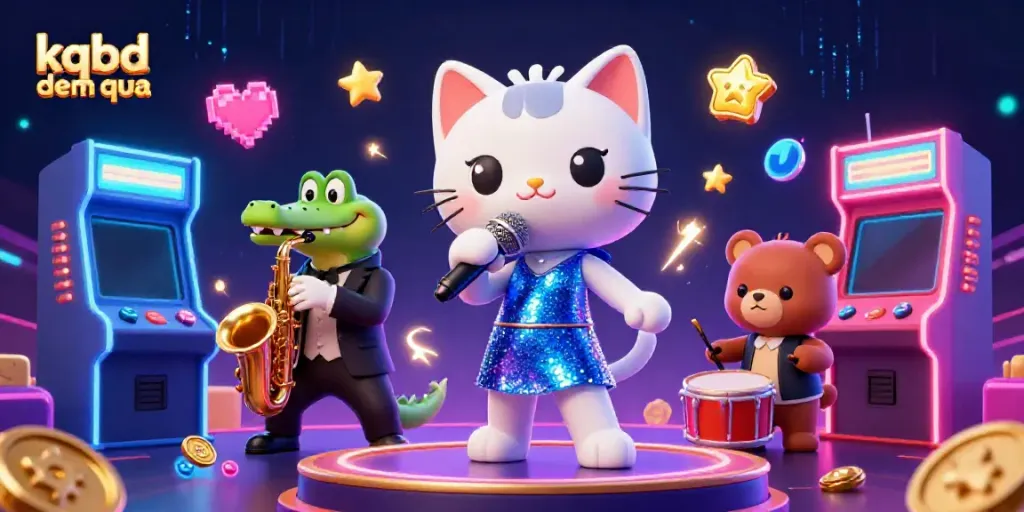 Experience thrilling outcomes with kqbd dem qua's vivid casino scene featuring enchanting 3D characters.