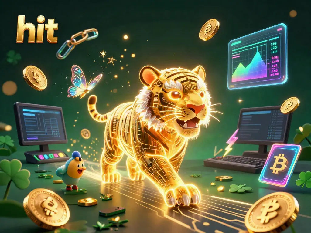 Experience the excitement of hit gameplay with a golden tiger in a neon-lit casino.