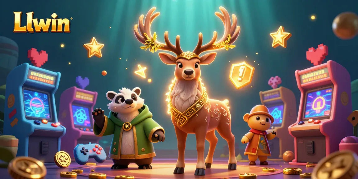 Engage in thrilling gameplay at Llwin with vibrant casino elements and magical characters.