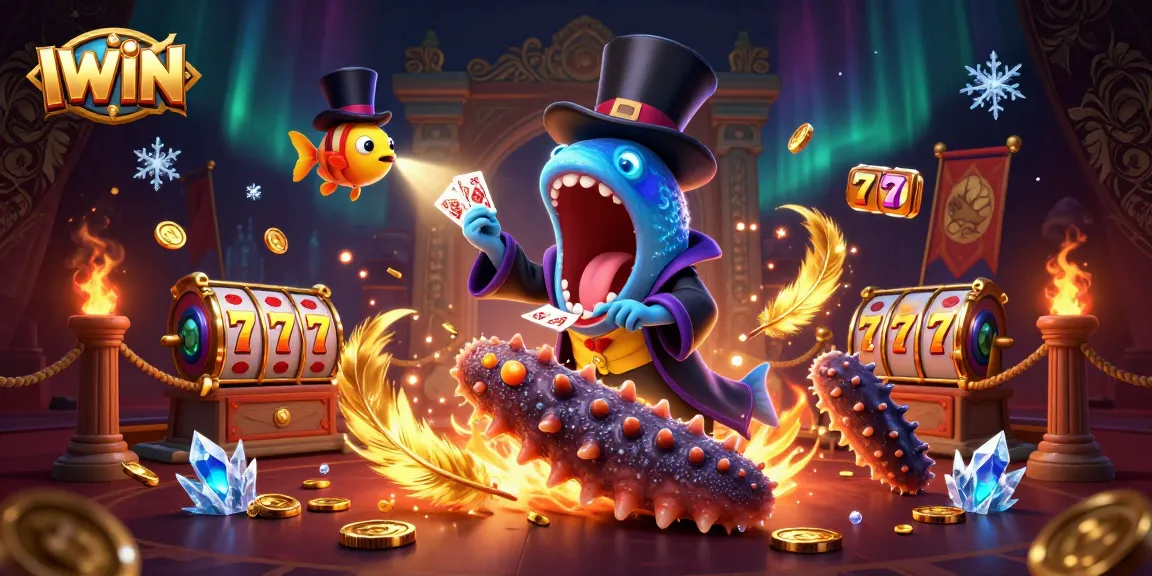 IWIN showcases dynamic card tricks with deep-sea creatures in a magical casino atmosphere.