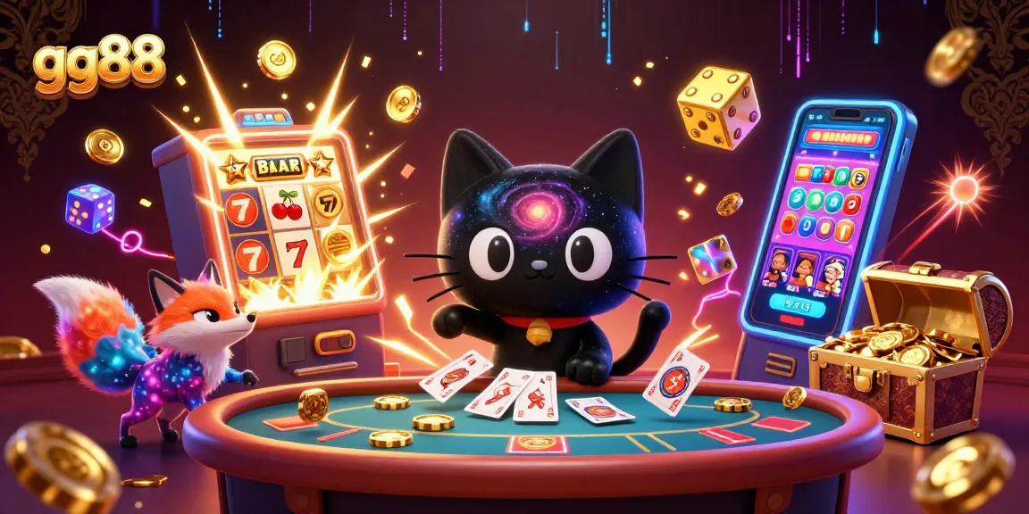Join the cosmic gambling experience of gg88 with vibrant 3D characters and an explosion of casino elements!