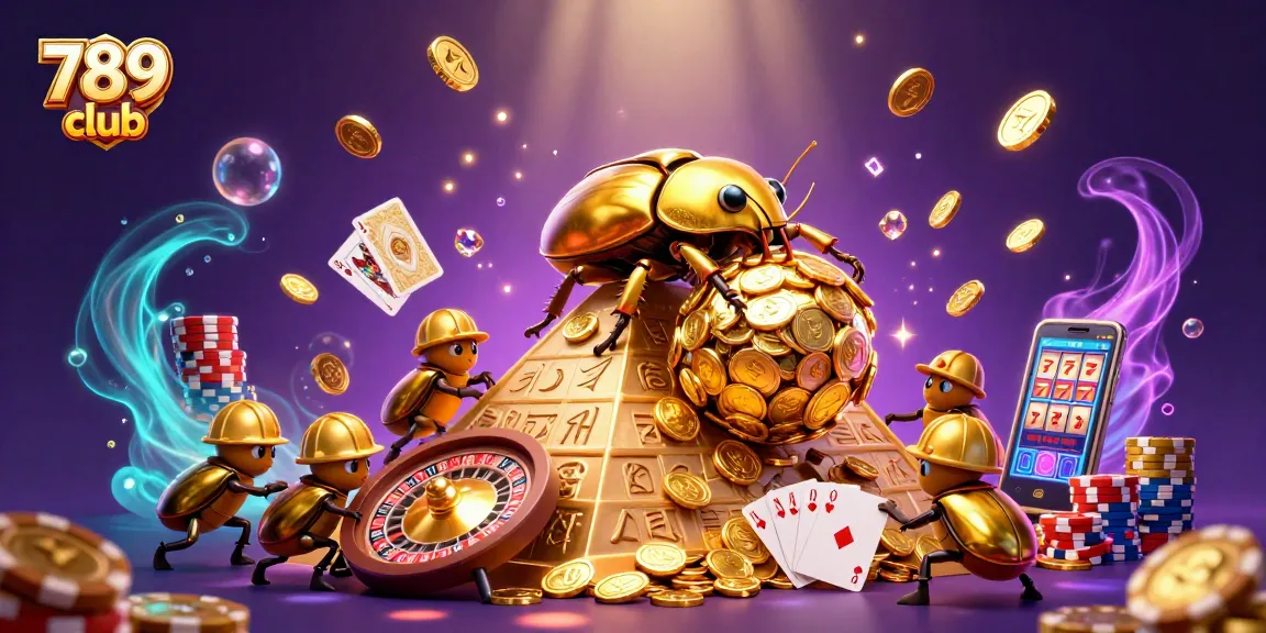 Experience the excitement of 789 club with dynamic casino elements and vibrant 3D illustrations.