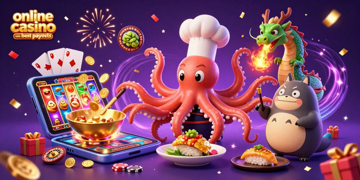 Experience excitement at the online casino with the best payouts filled with vibrant characters and gaming elements.