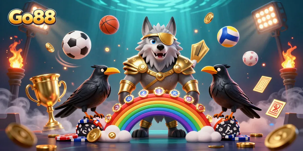 Engage with Go88's thrilling casino experience, where Odin and his ravens guard the jackpot.